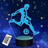 FULLOSUN Fußball Nachtlicht, 3D Optische Täuschungslampe für Fußballfan,...