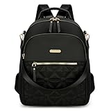 JANSBEN Rucksack Damen Klein, Cityrucksack Anti-Diebstahl Schultasche Nylon...