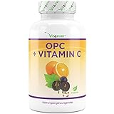 OPC Traubenkernextrakt + natürliches Vitamin C - 240 Kapseln für 8 Monate -...