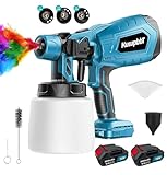 Farbsprühsysteme 500W HVLP, Lackierpistole mit 3 Düsen & 3 Sprühmuster, Elektrische...