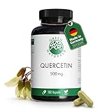 Quercetin - 180 Kapseln á 500mg aus deutscher Herstellung – 100% Vegan & Ohne Zusätze...