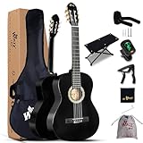 Winzz Konzertgitarre 4/4 Erwachsene, Klassische Gitarre Anfänger Set für...