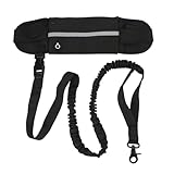 Dog Running Leash Belt Bag Reflective Elastic Nylon Dog Running Leash Waist Pouch for...
