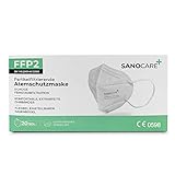 Sanocare FFP2-Masken 5-lagig, 20 Stück Mund und Nasen-Schutz - Geprüft nach...