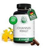 Johanniskraut Kapseln - Hochdosiert: 14:1 Extrakt (=5950mg reines Johanniskraut)...