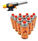 SMH LINE® Brenneraufsatz inkl. 2 Gaskartuschen Butan Brenner Bunsenbrenner Gas...