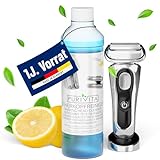 PURIVITA Scherkopfreiniger Nachfüllflüssigkeit - Kompatibel für Braun Clean &...