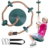 Schaukel Outdoor Kinder Kletterseil Schaukel mit Plattform, für Kinder Baum Scheibe...