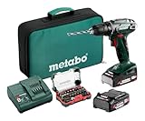 Metabo Akku-Bohrschrauber BS 18 – 602207930 – 18 V – Mit 32-teiliger...