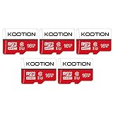 Kootion Micro SD Karten 16GB Class 10 5er Pack Mini SD Karte 5 STK Speicherkarte...