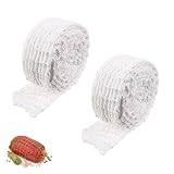 ANYUANKW 2 Rollen Schinkennetz Fleischnetz Weiß Elastische Rollbratennetz für...