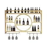 LED-Industrie-Weinregal, Wandmontage, Likörflaschen-Display, Regal, unterstützt...