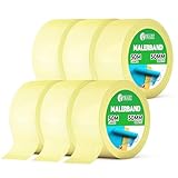 V1 TRADE Kreppband 50 mm x 50 m - 6 Stück - Universal Malerkrepp Hilfreich beim...
