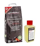 LotusGrill Buchenholzkohle 2,5 kg Sack inkl. LotusGrill Brennpaste 200 ml, beides...