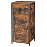HOOBRO Beistellschrank mit Schublade, Kommode Schrank im Vintage-Stil, verstellbare...