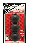 Dunlop Squashbälle Progress Rot, 3 Stück im Blister, für Freizeit- und Hobbyspieler –...