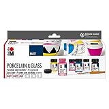 Marabu 1116000000087 - Porcelain & Glass Starter Set Matt, Porzellan- und Glasfarbe auf...