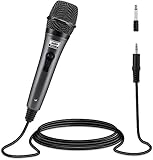 Moukey Dynamisches Mikrofon mit 4M/13ft Kabel, Metall Karaoke Handmikrofon, XLR-Mikrofon...