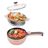 Audecook Elektrische Hot Pot mit Dampfgarer,Elektrische Bratpfanne, Hot Pot Topf...