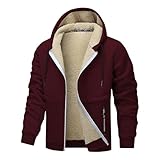 Vhersily Geschenke Angebote Winterjacke Herren Trekking Warm mit Kapuze Gefüttert...