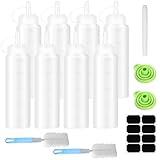 JJZGPP Squeeze Flasche, 8 Stück 250ml Plastik Quetschflasche Mit Kappen - BPA Frei,Kein...