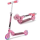WeSkate Scooter Roller Kinder - Big Wheel Foldable Kick Scooters für Mädchen...