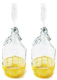 WYSKONT Glasflaschen mit Bügelverschluss - Glasballon - 5 Liter Flasche 2...