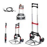 DrTakepeak Faltbare Sackkarre, multifunktionaler Handwagen, 75 kg, Aluminium, tragbarer...