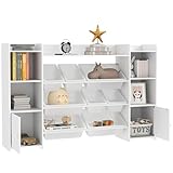 AIYAPLAY Kinderregal Spielzeugregal mit 8 herausnehmbaren Boxen, 4 offenen...