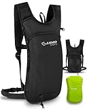 SASMO® Fahrradrucksack & Skirucksack klein 6L - Thermofach & Helmnetz | MTB Rucksack -...