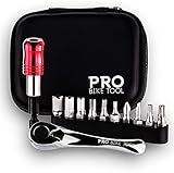 PRO BIKE TOOL Mini Ratschen Set mit 10 Bits im hartschalen Etui - Multitool...