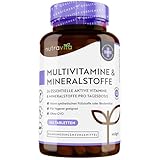 Multivitamin & Mineralstoffe - 365 hochdosierte Tabletten mit Bioaktiv-Formen und...