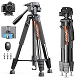 KINGJOY Kamera Stativ 185cm für Canon Nikon Aluminium Smartphone Stativ...