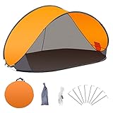 Duhome Strandmuschel Pop Up Strandzelt UV Schutz Wurfzelt Wetter- und...