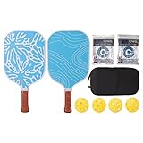 Set Portable Fiberglass Paddle and Balls Outdoor Honeycomb and Rackets Set Gearbox Paddles...