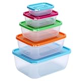 VIKY 5 Stück Frischhaltedosen mit Deckel, BPA-Frei Kunststoff Snack-Boxen, Meal...