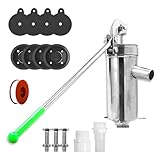 Manuelle Wasserpumpe, 10m Schwengelpumpe Edelstahl Handpumpe Wasser Handwasserpumpe...