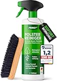 PRINOX® Profi Polsterreiniger 500ml für Sofa, Auto, Sessel & Couch inkl. Bürste -...