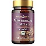 Bio Ashwagandha Extrakt - Premiumrohstoff KSM-66-120 Tabletten - Mit 600 mg...