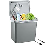 KLAMER elektrische Kühlbox 25 Liter mit Kühl- und Warmhaltefunktion, 2...
