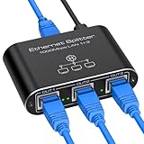 VEDINDUST LAN Switch 1 Auf 3 1000Mbps LAN Splitter Aluminium Netzwerk Switch LAN...