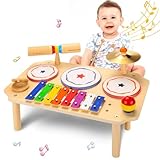 oathx Kinder Trommel Schlagzeug Set ab 1 Jahr,Kinderspielzeug Baby...