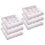 Set mit 6 waschbaren Samt-Stuhlauflagen für Esszimmerstühle, 40,6 x 40,6 cm,...