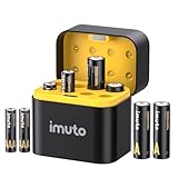 imuto 1.5V Wiederaufladbare Lithium Akku-Set (4X AA + 4X AAA) mit Smart Ladecase –...