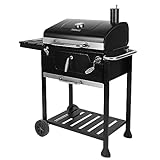 Royal Gourmet Holzkohlegrill Barbecue Grillwagen Smoker Grill Campinggrill Holzkohle...