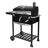 Royal Gourmet Holzkohlegrill Barbecue Grillwagen Smoker Grill Campinggrill Holzkohle...