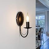 Wandlampe Innen Metall Braun Antik Wohnzimmer Schlafzimmer H:25 E14 max. 60 Watt inkl....