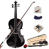 LALAHO 4/4 Full Size Violin Set, Erwachsenengeige für Anfänger, Massivholzgeige mit...
