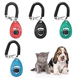 4 Stück Hunde Clicker, Klicker mit Großem Knopf,Trainings Clicker mit...