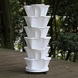 ASUMUI 6-stöckiges vertikales Pflanzgefäß-Set, stapelbarer Garten-Pflanzturm,...